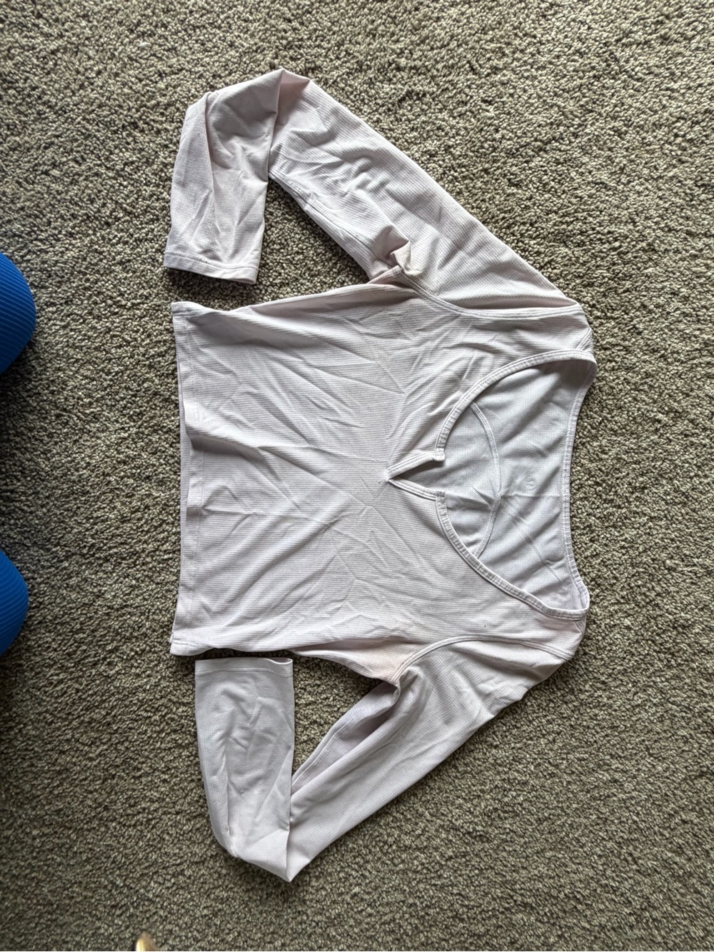 lululemon athletica Light Pink Long Sleeve Scoop Neck Top